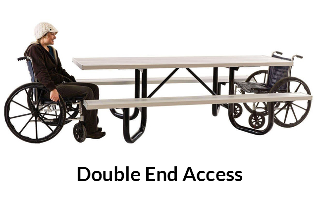 Double End Access ADA Compliant Picnic Table